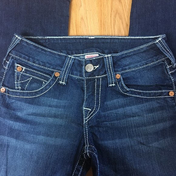 True Religion Dark Wash Hi-Rise Boot Cut Jeans Size 29 - Picture 5 of 8